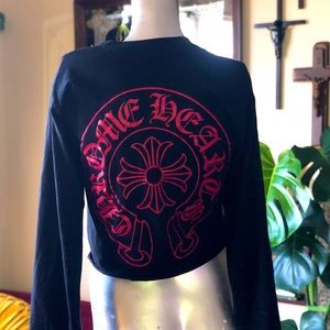 Chrome Hearts Cropped Long Sleeve Shirt sz S